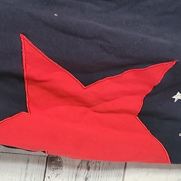 Vintage Karen Scott Stars Americana V Neck Tshirt Sz 1X - Picture 6 of 7